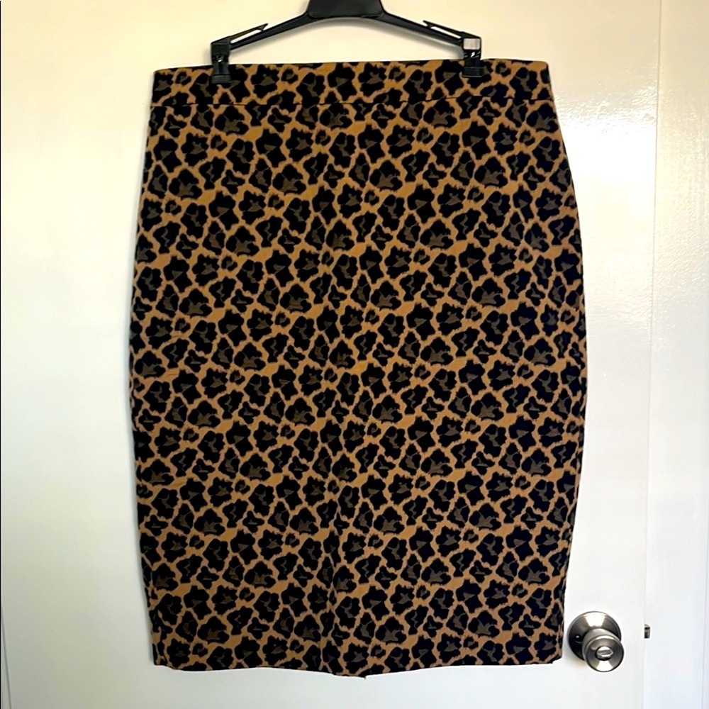 Talbots Leopard Print Pencil Skirt